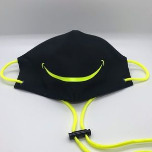 Smiley Face Black Reversible OS fits all Face Mask